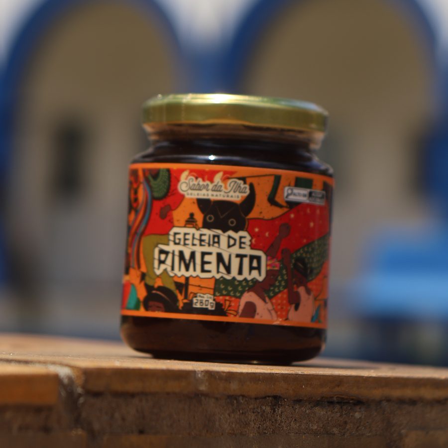 Pote de geleia de pimenta Sabor da Ilha